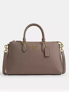 Coach Georgia Satchel Bag in Dark Stone